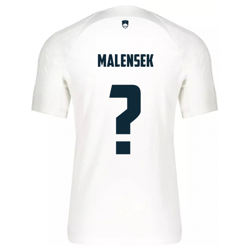 Niño Camiseta Eslovenia Matej Malensek #0 Blanco 1ª Equipación 24-26 La Camisa Chile