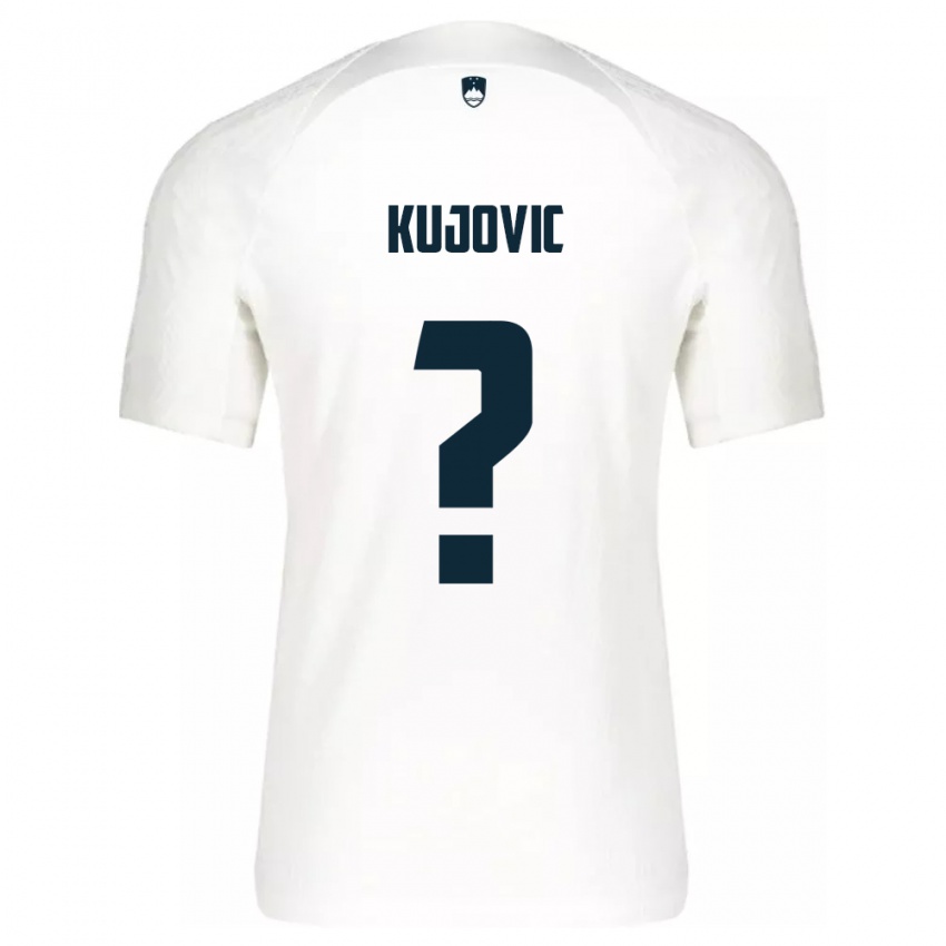 Niño Camiseta Eslovenia Tian Kujovic #0 Blanco 1ª Equipación 24-26 La Camisa Chile