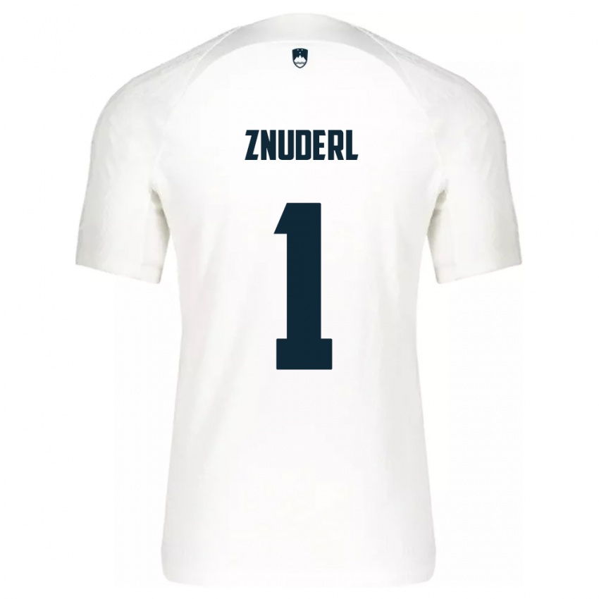 Niño Camiseta Eslovenia Tai Znuderl #1 Blanco 1ª Equipación 24-26 La Camisa Chile