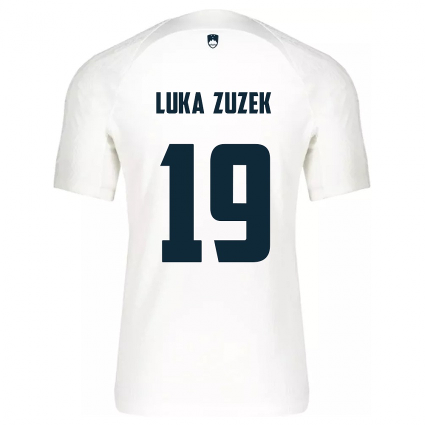 Niño Camiseta Eslovenia Zan Luka Zuzek #19 Blanco 1ª Equipación 24-26 La Camisa Chile