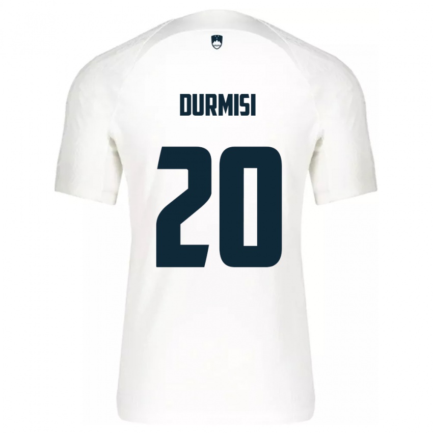 Niño Camiseta Eslovenia Arman Durmisi #20 Blanco 1ª Equipación 24-26 La Camisa Chile