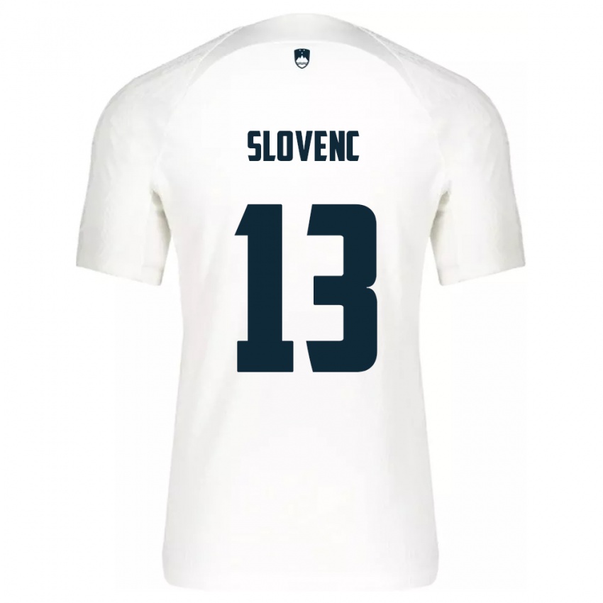 Niño Camiseta Eslovenia Nejc Slovenc #13 Blanco 1ª Equipación 24-26 La Camisa Chile