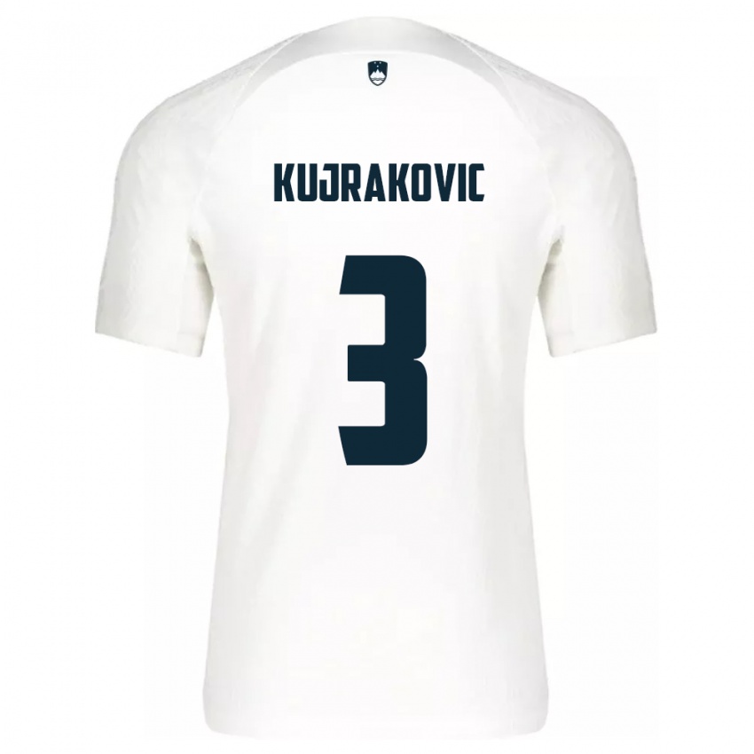 Niño Camiseta Eslovenia Minel Kujrakovic #3 Blanco 1ª Equipación 24-26 La Camisa Chile