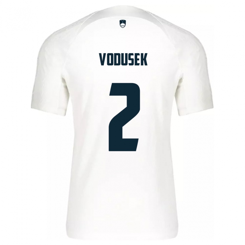 Niño Camiseta Eslovenia Luka Vodusek #2 Blanco 1ª Equipación 24-26 La Camisa Chile