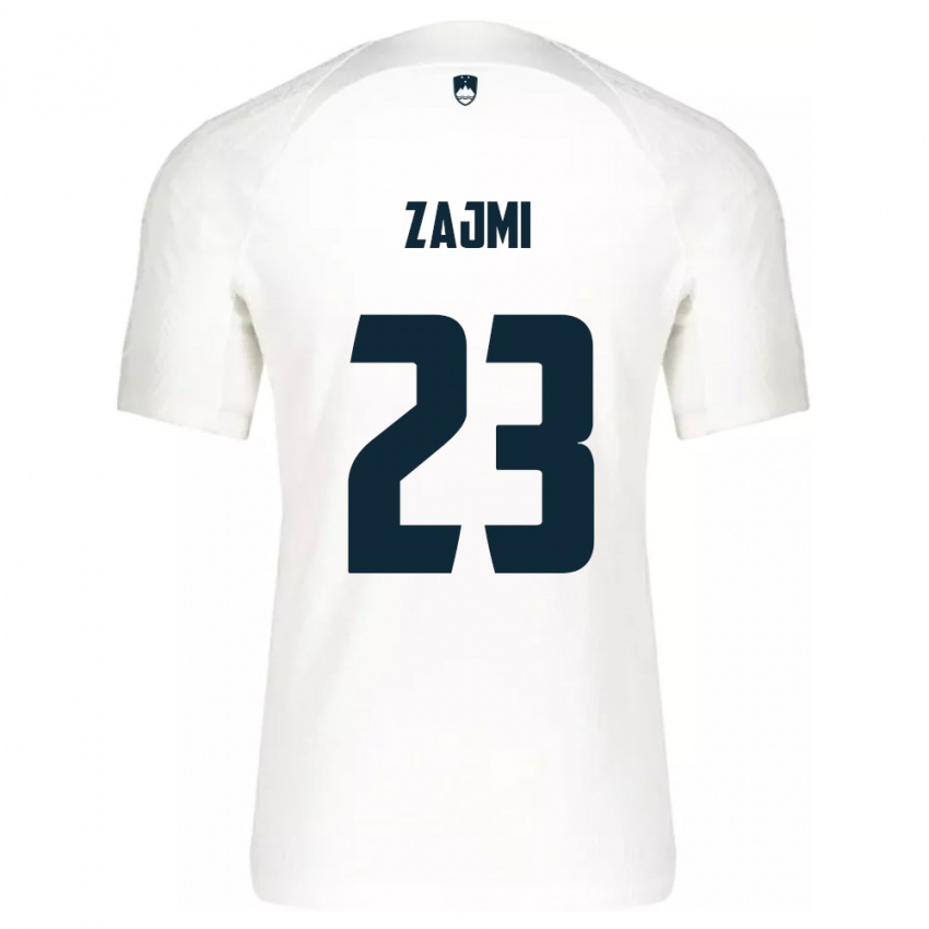 Niño Camiseta Eslovenia Luana Zajmi #23 Blanco 1ª Equipación 24-26 La Camisa Chile