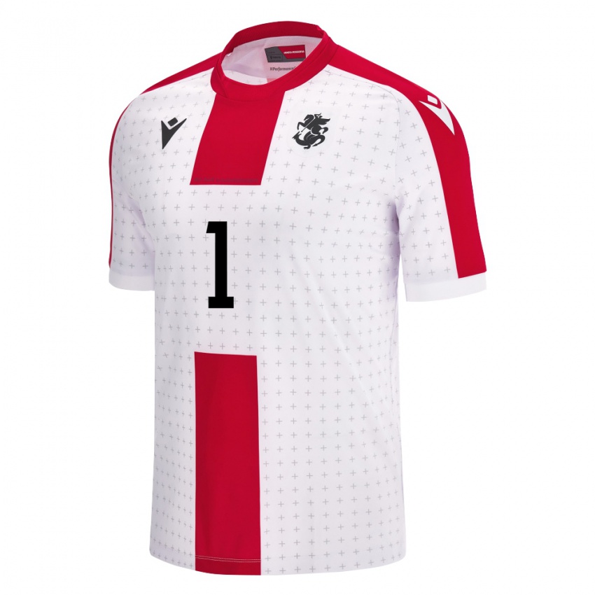 Niño Camiseta Georgia Teona Sukhashvili #1 Blanco 1ª Equipación 24-26 La Camisa Chile