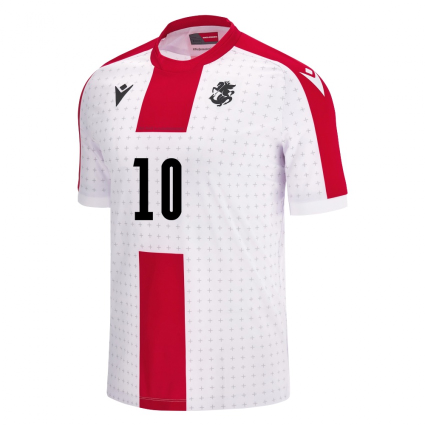 Niño Camiseta Georgia Ana Cheminava #10 Blanco 1ª Equipación 24-26 La Camisa Chile