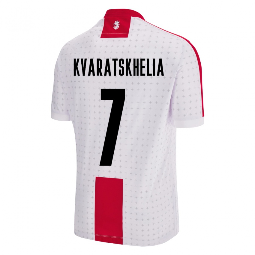 Niño Camiseta Georgia Khvicha Kvaratskhelia #7 Blanco 1ª Equipación 24-26 La Camisa Chile