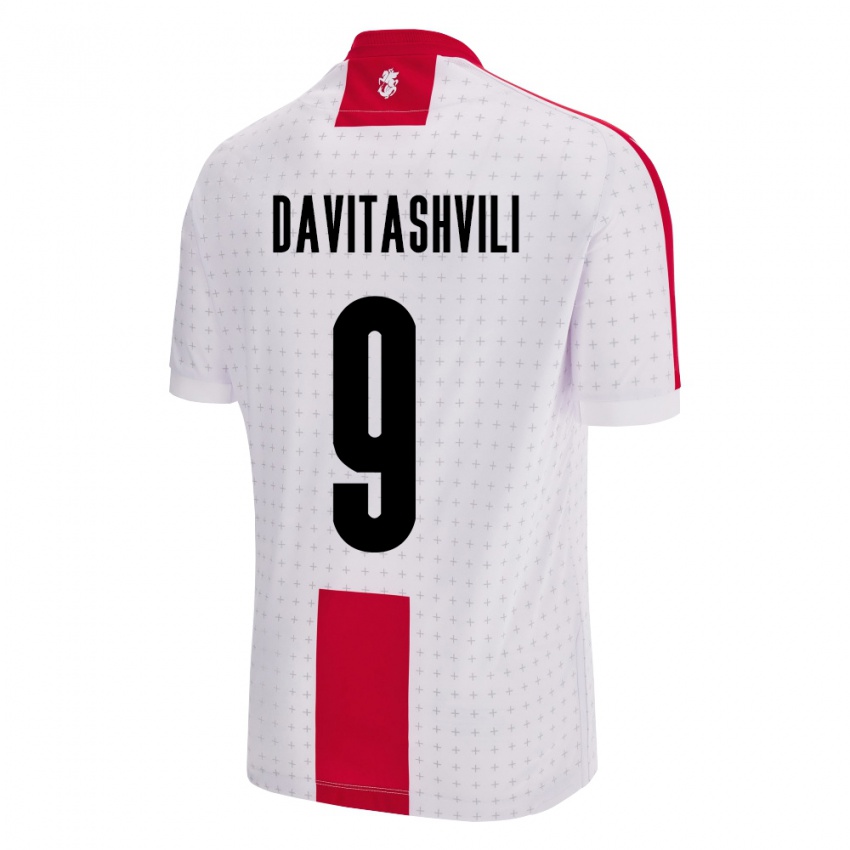 Niño Camiseta Georgia Zuriko Davitashvili #9 Blanco 1ª Equipación 24-26 La Camisa Chile