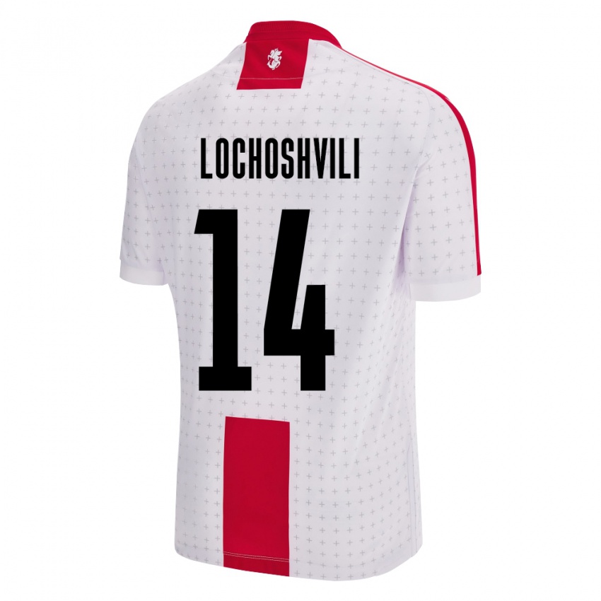 Niño Camiseta Georgia Luka Lochoshvili #14 Blanco 1ª Equipación 24-26 La Camisa Chile