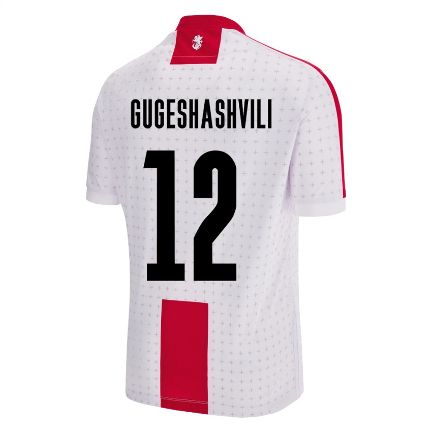 Niño Camiseta Georgia Luka Gugeshashvili #12 Blanco 1ª Equipación 24-26 La Camisa Chile