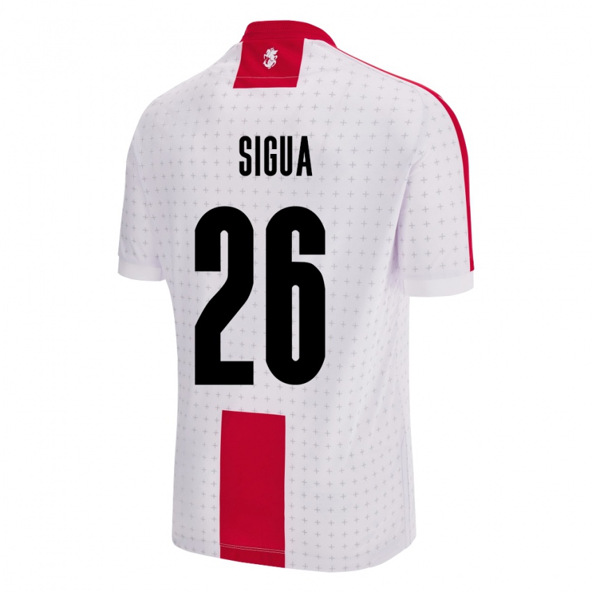 Niño Camiseta Georgia Gabriel Sigua #26 Blanco 1ª Equipación 24-26 La Camisa Chile