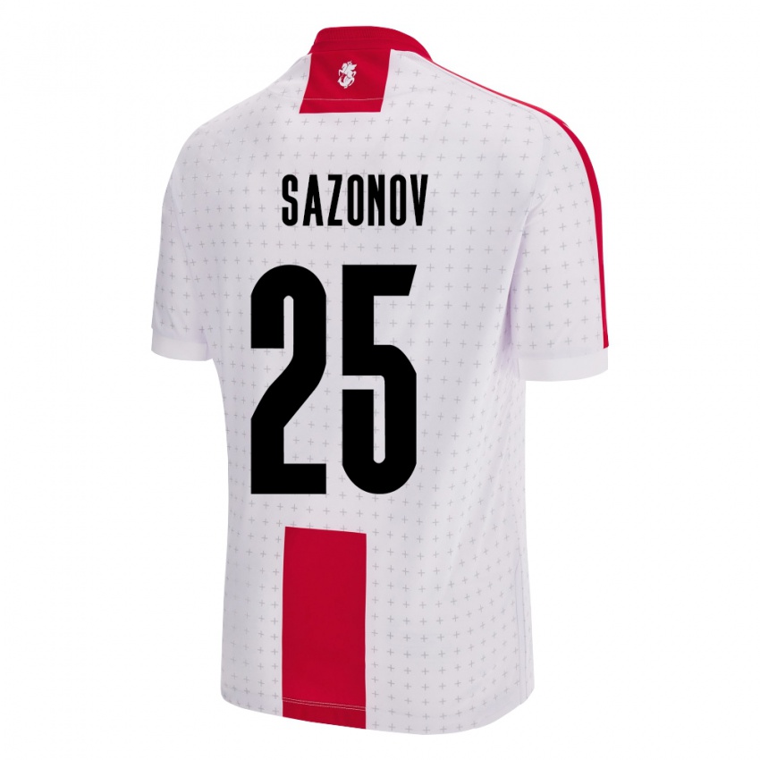 Niño Camiseta Georgia Saba Sazonov #25 Blanco 1ª Equipación 24-26 La Camisa Chile