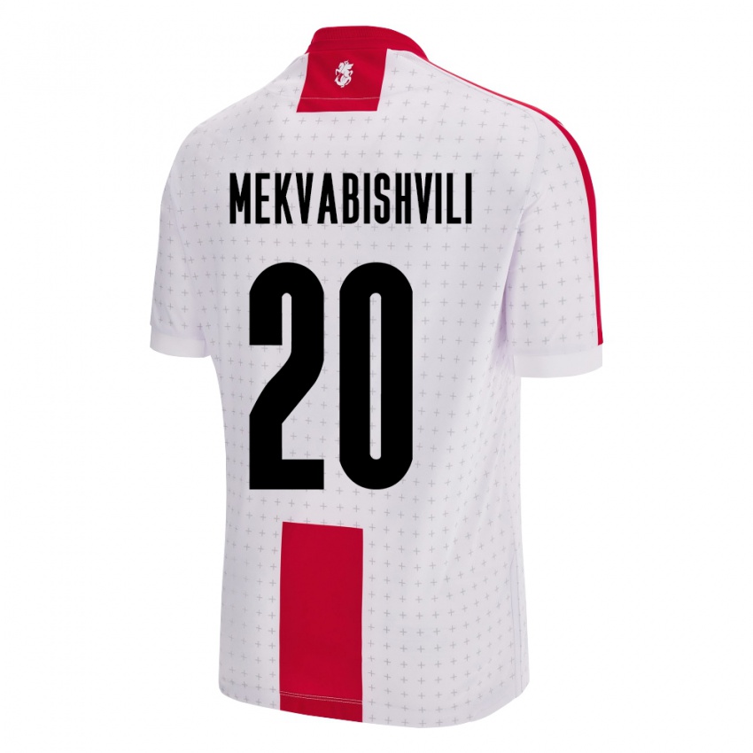 Niño Camiseta Georgia Anzor Mekvabishvili #20 Blanco 1ª Equipación 24-26 La Camisa Chile