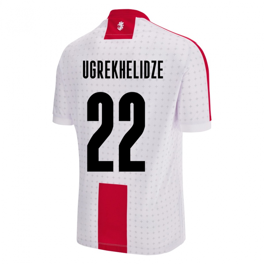 Niño Camiseta Georgia Nikoloz Ugrekhelidze #22 Blanco 1ª Equipación 24-26 La Camisa Chile