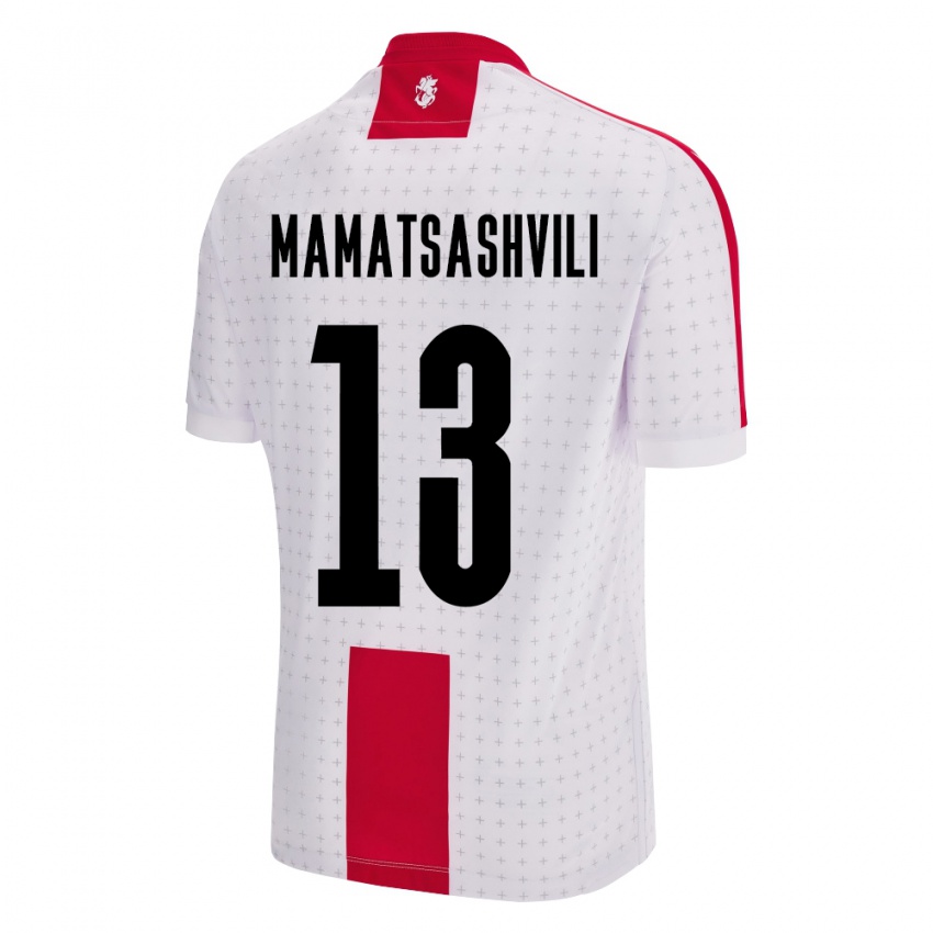 Niño Camiseta Georgia Saba Mamatsashvili #13 Blanco 1ª Equipación 24-26 La Camisa Chile