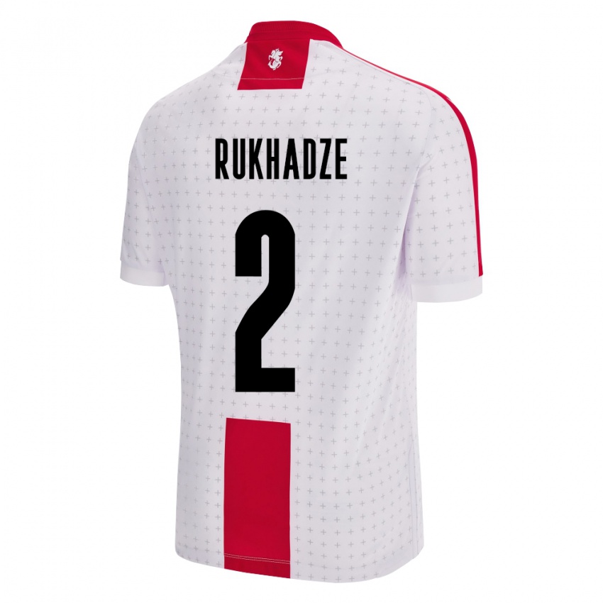 Niño Camiseta Georgia Zurab Rukhadze #2 Blanco 1ª Equipación 24-26 La Camisa Chile