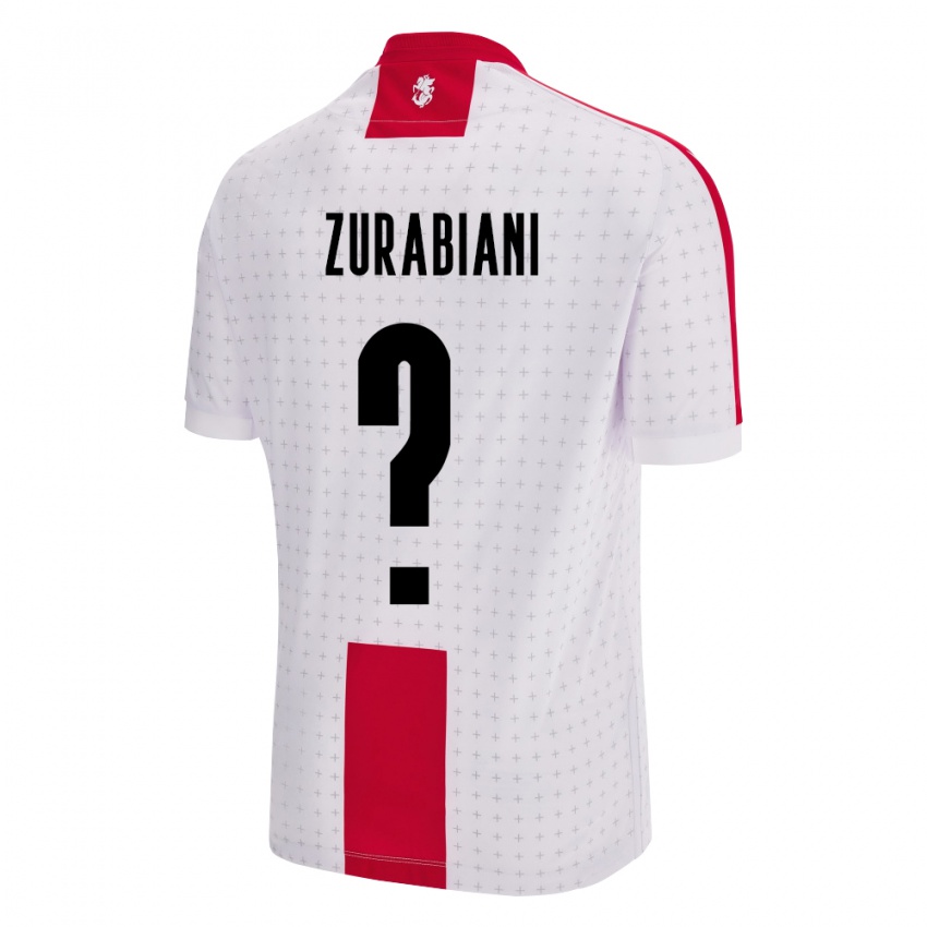 Niño Camiseta Georgia Davit Zurabiani #0 Blanco 1ª Equipación 24-26 La Camisa Chile