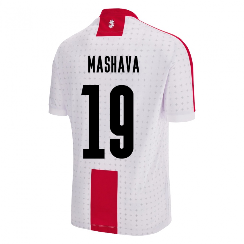 Niño Camiseta Georgia Avtandil Mashava #19 Blanco 1ª Equipación 24-26 La Camisa Chile