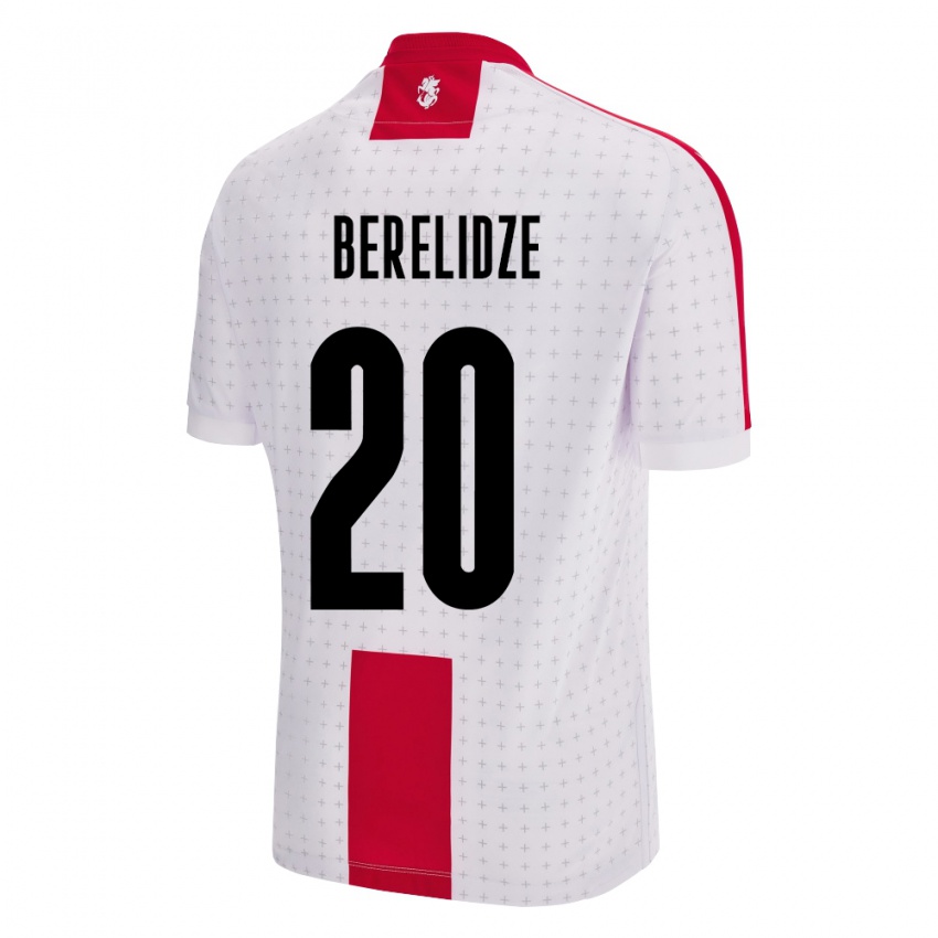 Niño Camiseta Georgia Tsotne Berelidze #20 Blanco 1ª Equipación 24-26 La Camisa Chile