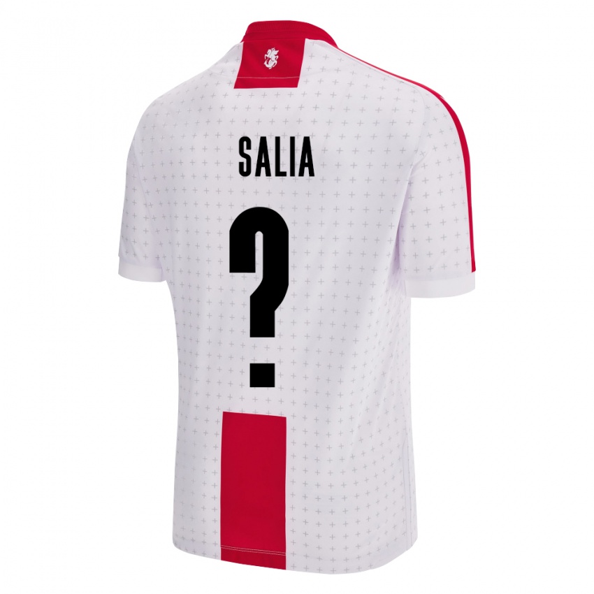 Niño Camiseta Georgia Vakhtang Salia #0 Blanco 1ª Equipación 24-26 La Camisa Chile