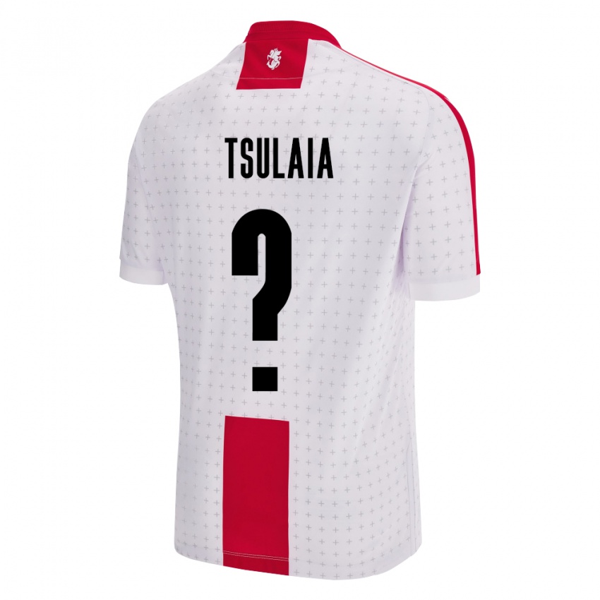 Niño Camiseta Georgia Luka Tsulaia #0 Blanco 1ª Equipación 24-26 La Camisa Chile