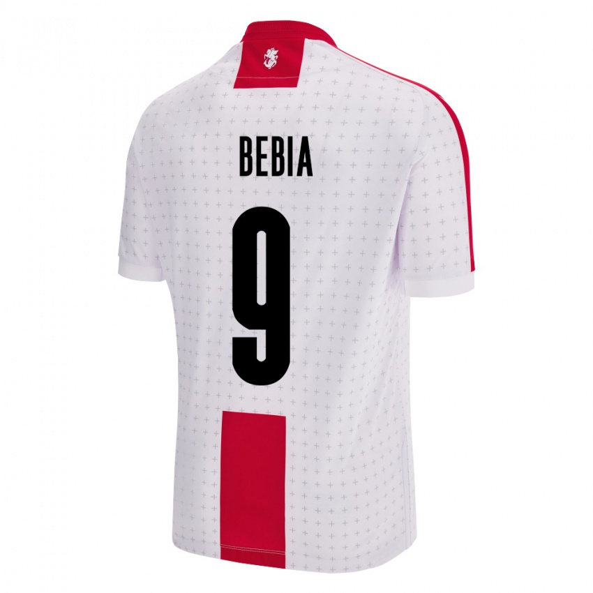 Niño Camiseta Georgia Maiko Bebia #9 Blanco 1ª Equipación 24-26 La Camisa Chile