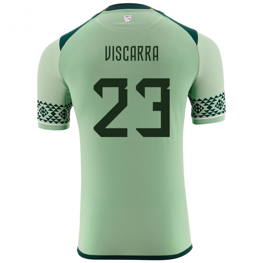 Niño Camiseta Bolivia Guillermo Viscarra #23 Verde Claro 1ª Equipación 24-26 La Camisa Chile