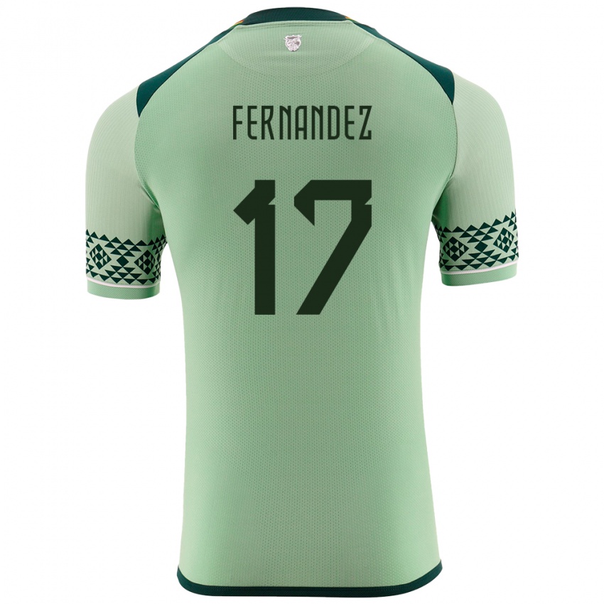 Niño Camiseta Bolivia Roberto Fernández #17 Verde Claro 1ª Equipación 24-26 La Camisa Chile