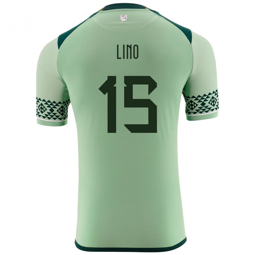 Niño Camiseta Bolivia Daniel Lino #15 Verde Claro 1ª Equipación 24-26 La Camisa Chile