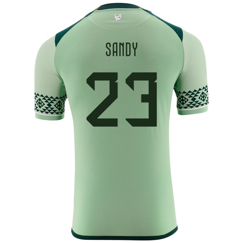 Niño Camiseta Bolivia Daniel Sandy #23 Verde Claro 1ª Equipación 24-26 La Camisa Chile