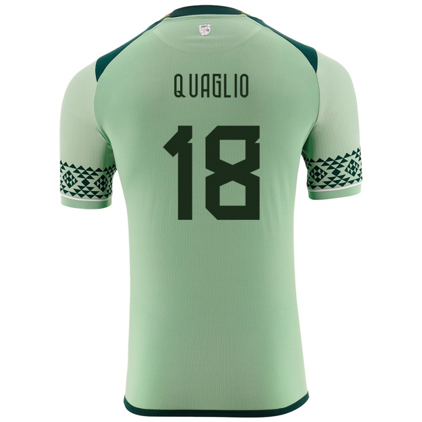 Niño Camiseta Bolivia Fabricio Quaglio #18 Verde Claro 1ª Equipación 24-26 La Camisa Chile