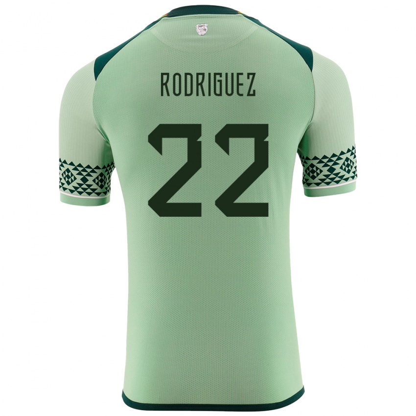 Niño Camiseta Bolivia Carlitos Rodriguez #22 Verde Claro 1ª Equipación 24-26 La Camisa Chile