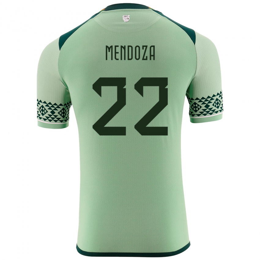 Niño Camiseta Bolivia Gonzalo Mendoza #22 Verde Claro 1ª Equipación 24-26 La Camisa Chile