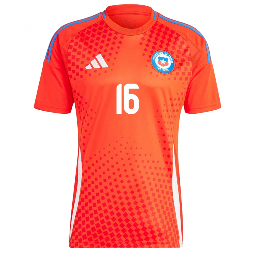 Niño Camiseta Chile Felipe Faúndez #16 Rojo 1ª Equipación 24-26 La Camisa Chile