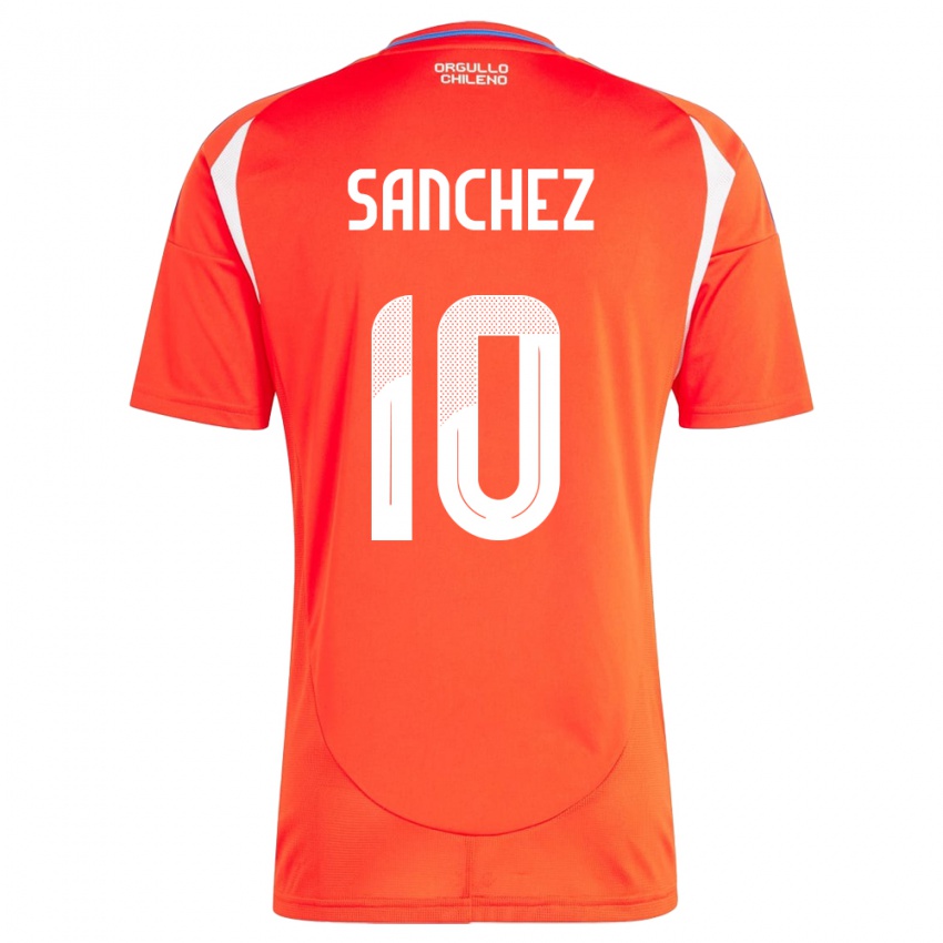 Niño Camiseta Chile Alexis Sánchez #10 Rojo 1ª Equipación 24-26 La Camisa Chile