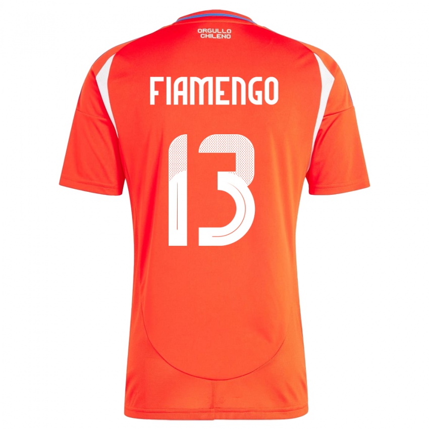 Niño Camiseta Chile Darko Fiamengo #13 Rojo 1ª Equipación 24-26 La Camisa Chile