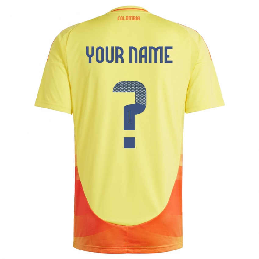 Niño Camiseta Colombia Su Nombre #0 Amarillo 1ª Equipación 24-26 La Camisa Chile