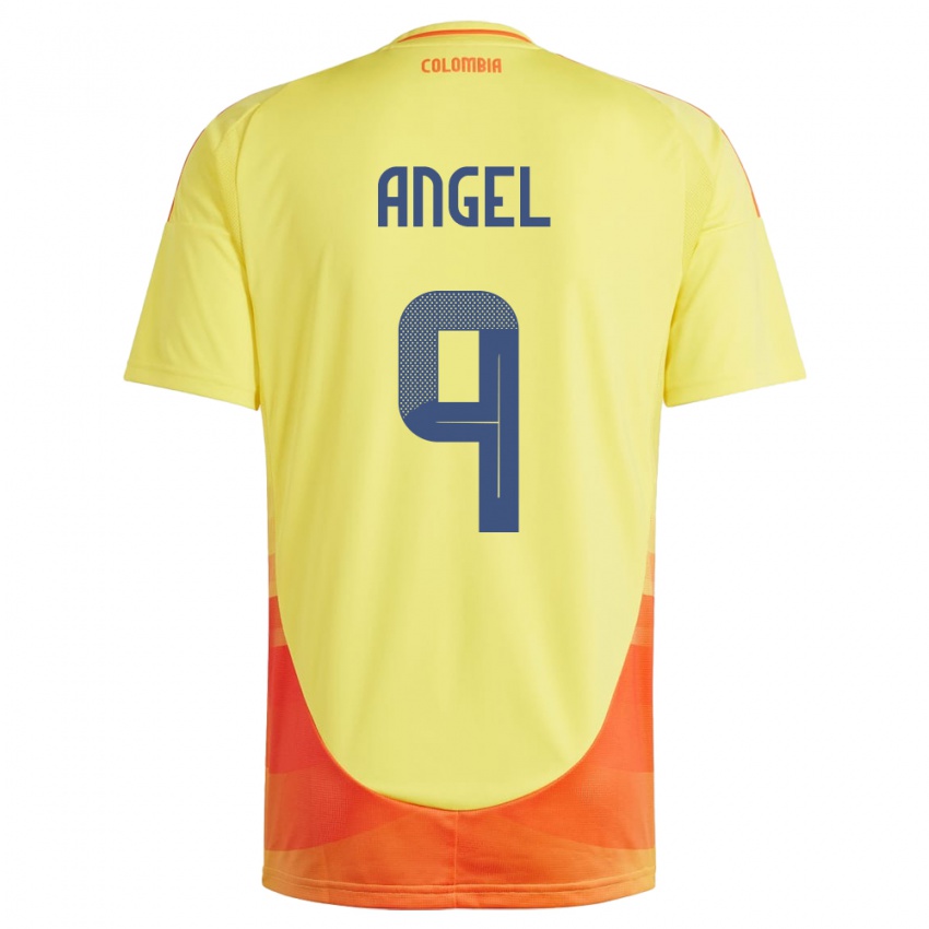 Niño Camiseta Colombia Tomás Ángel #9 Amarillo 1ª Equipación 24-26 La Camisa Chile