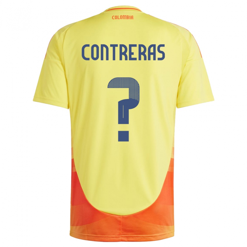 Niño Camiseta Colombia David Contreras #0 Amarillo 1ª Equipación 24-26 La Camisa Chile