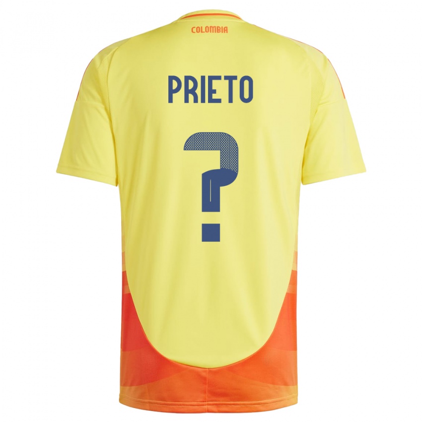 Niño Camiseta Colombia Dylan Prieto #0 Amarillo 1ª Equipación 24-26 La Camisa Chile