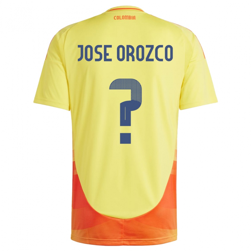 Niño Camiseta Colombia Juan José Orozco #0 Amarillo 1ª Equipación 24-26 La Camisa Chile