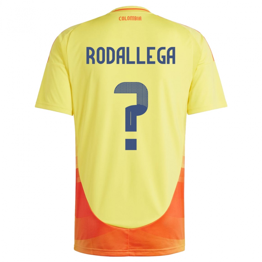 Niño Camiseta Colombia Johan Rodallega #0 Amarillo 1ª Equipación 24-26 La Camisa Chile