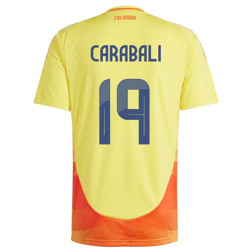 Niño Camiseta Colombia Jorelyn Carabalí #19 Amarillo 1ª Equipación 24-26 La Camisa Chile