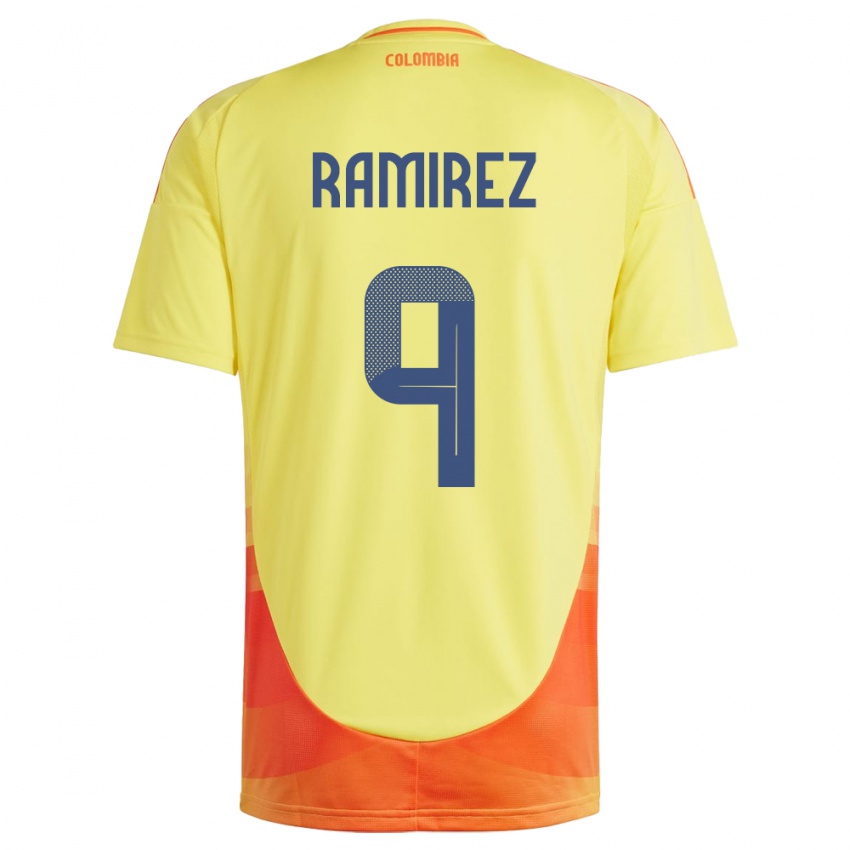 Niño Camiseta Colombia Mayra Ramírez #9 Amarillo 1ª Equipación 24-26 La Camisa Chile