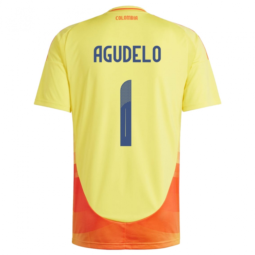 Niño Camiseta Colombia Luisa Agudelo #1 Amarillo 1ª Equipación 24-26 La Camisa Chile