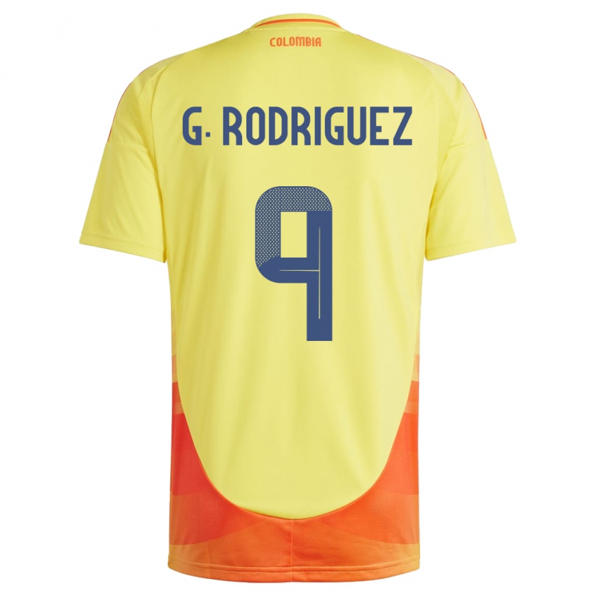 Niño Camiseta Colombia Gabriela Rodríguez #9 Amarillo 1ª Equipación 24-26 La Camisa Chile