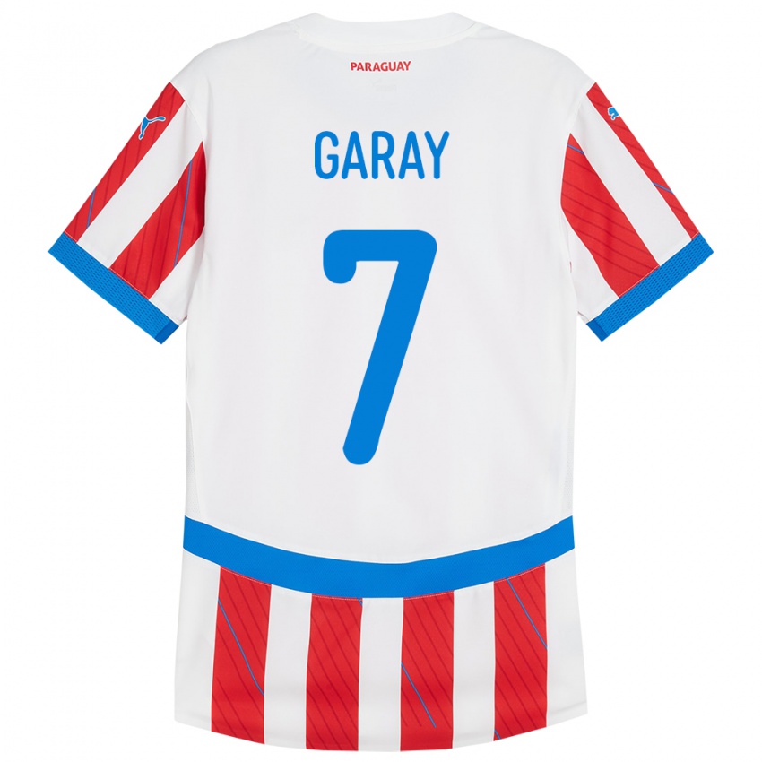 Niño Camiseta Paraguay Griselda Garay #7 Blanco Rojo 1ª Equipación 24-26 La Camisa Chile