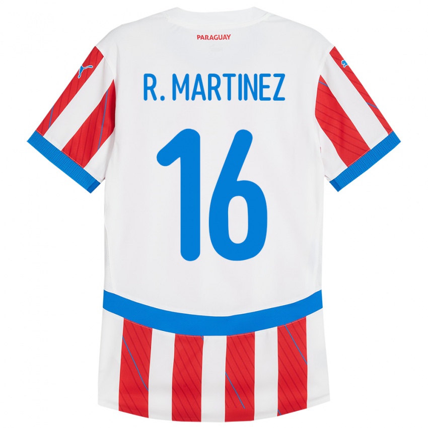 Niño Camiseta Paraguay Ramona Martínez #16 Blanco Rojo 1ª Equipación 24-26 La Camisa Chile