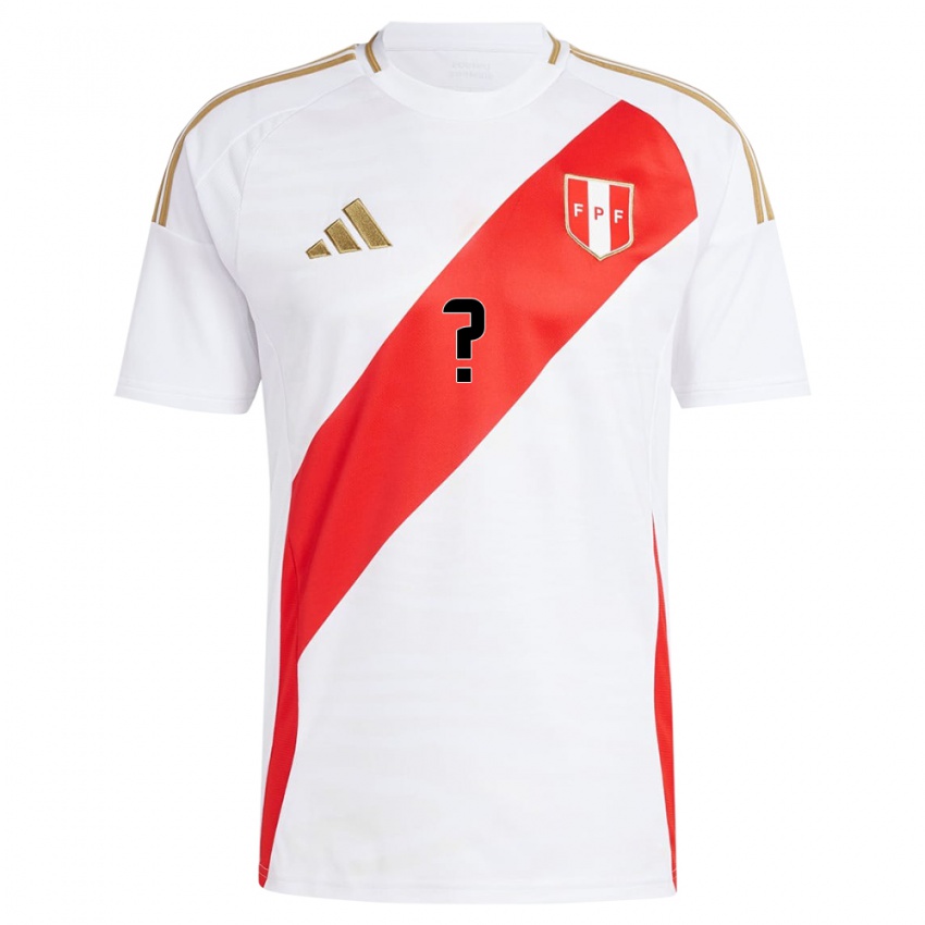 Niño Camiseta Perú Su Nombre #0 Blanco 1ª Equipación 24-26 La Camisa Chile